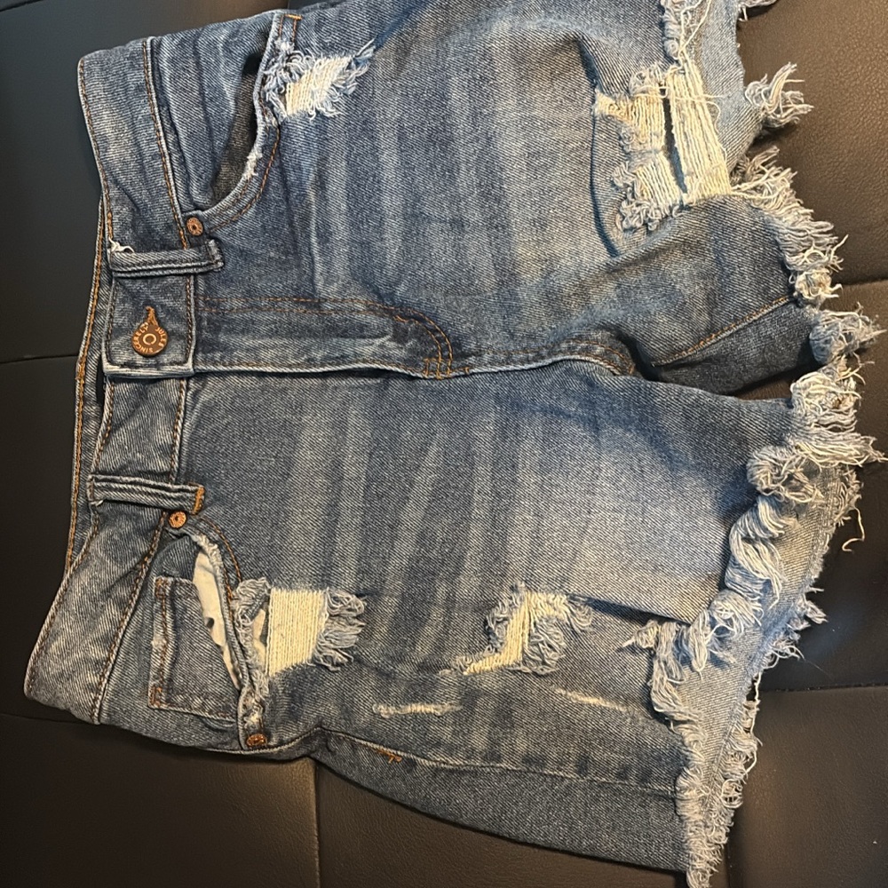 Distressed Denim Shorts